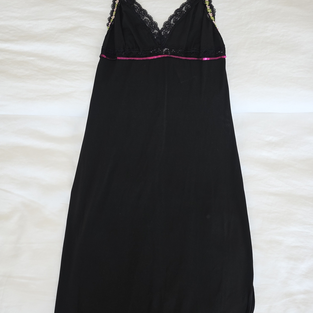 Dolce & Gabbana Black Chemise/Dress with Pink Accents